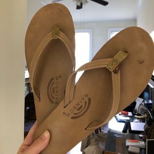 Rainbow Thick Strap Flip Flop Sandals